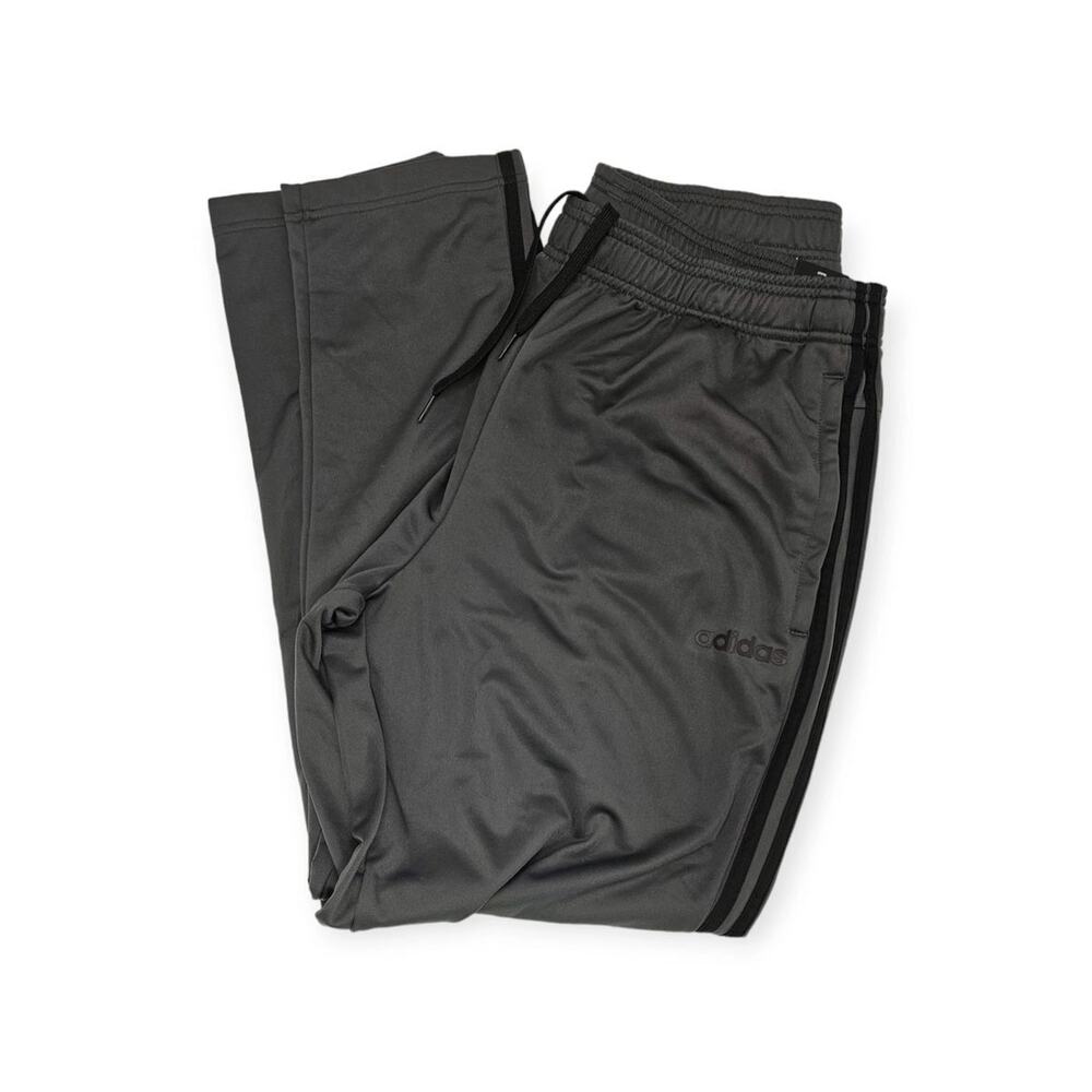 Men's Adidas Tapered Joggers Gray Black Stripe Drawstring NWT XL (XL)